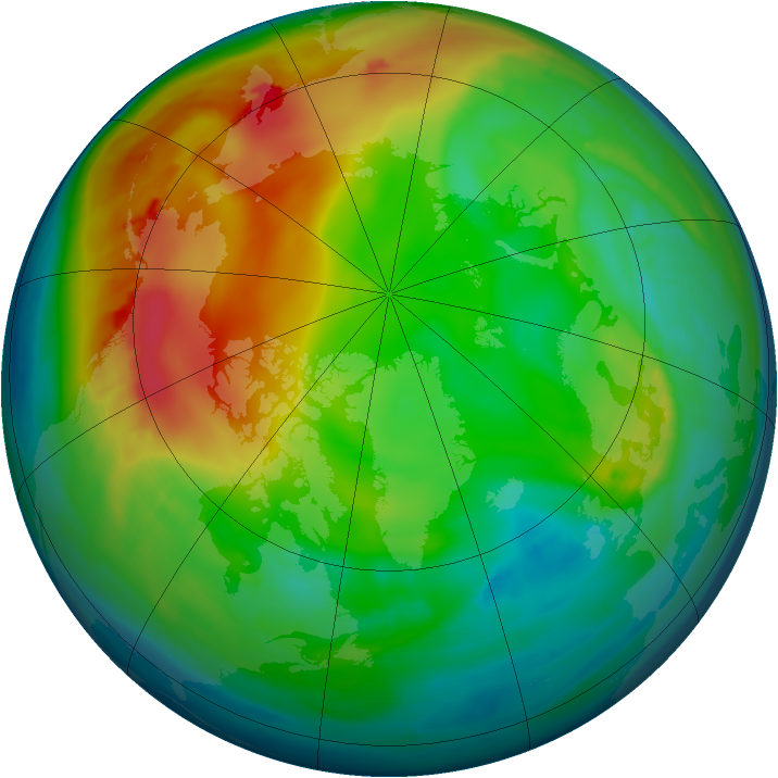 Arctic ozone map for 20 December 2014